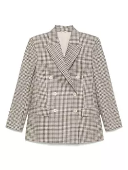 Brunello Cucinelli блейзер в клетку, нейтральный