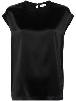 Brunello Cucinelli блузка с бусинами, черный