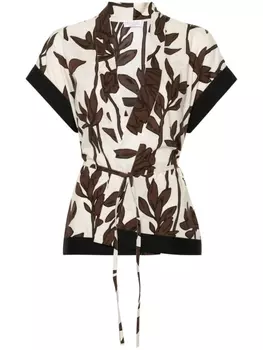 Brunello Cucinelli блузка с принтом, нейтральный цвет