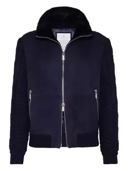 Brunello Cucinelli бомбер на молнии, синий