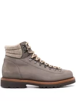 Brunello Cucinelli ботильоны из замши со вставками, серый