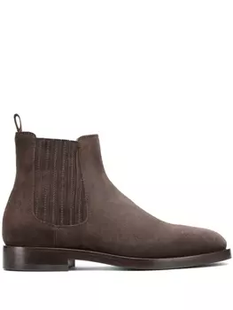 Brunello Cucinelli ботильоны из замши со вставками, коричневый