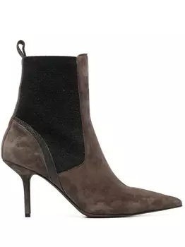 Brunello Cucinelli ботильоны с декором Monili, коричневый