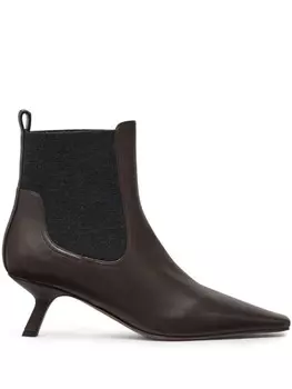 Brunello Cucinelli ботильоны с декором Monili, коричневый