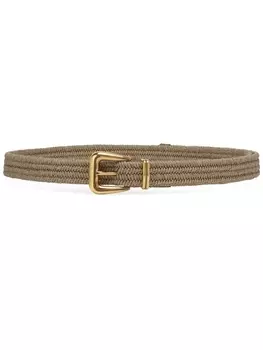 Brunello Cucinelli braided buckle belt, нейтральный цвет