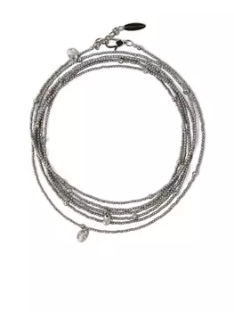 Brunello Cucinelli браслет с логотипом, серебряный