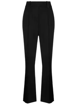 Brunello Cucinelli брюки bootcut с декором Monili, черный