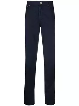 Brunello Cucinelli брюки чинос прямого кроя, синий