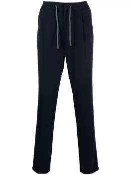 Brunello Cucinelli брюки чинос с кулиской, синий