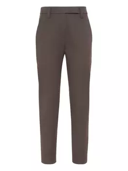 Brunello Cucinelli брюки из джерси, коричневый