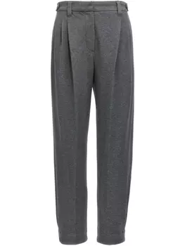 Brunello Cucinelli брюки из смесового хлопка, серый