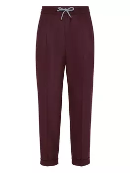 Brunello Cucinelli брюки из вирджинской шерсти, красный