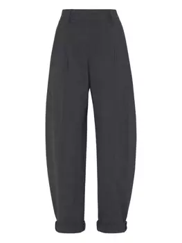 Brunello Cucinelli брюки из вирджинской шерсти, серый