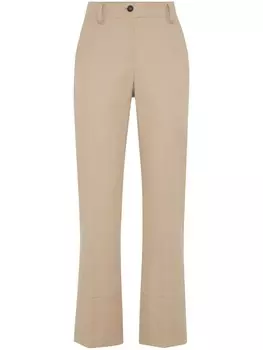 Brunello Cucinelli брюки Kickflare Cigarette, нейтральный