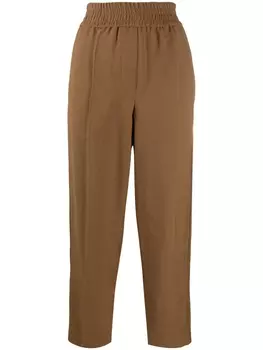 Brunello Cucinelli брюки с эластичным поясом, коричневый