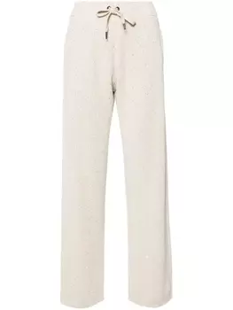 Brunello Cucinelli брюки с пайетками, нейтральный цвет