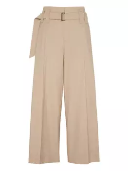 Brunello Cucinelli брюки с поясом, нейтральный