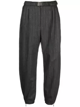 Brunello Cucinelli брюки с поясом, серый