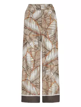Brunello Cucinelli брюки с принтом Papyrus, нейтральный