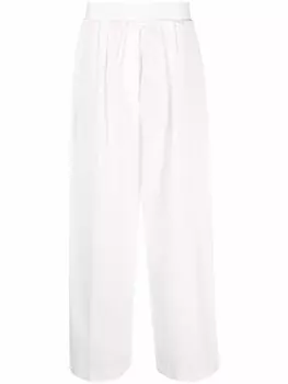 Brunello Cucinelli брюки широкого кроя, белый