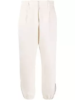 Brunello Cucinelli брюки широкого кроя, нейтральный цвет