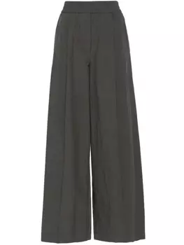 Brunello Cucinelli брюки широкого кроя, серый