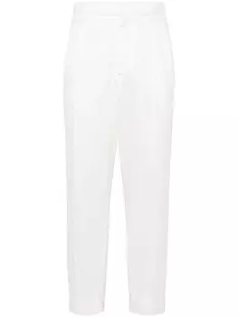 Brunello Cucinelli брюки со складками, белый
