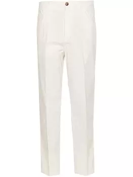 Brunello Cucinelli брюки со складками, белый
