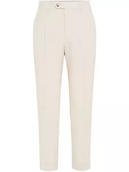 Brunello Cucinelli брюки со складками, розовый