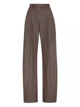 Brunello Cucinelli брюки свободного кроя, коричневый