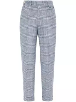 Brunello Cucinelli брюки в клетку, синий