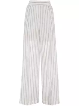 Brunello Cucinelli брюки в полоску, серый