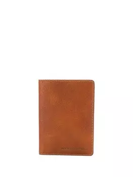 Brunello Cucinelli бумажник с логотипом, коричневый
