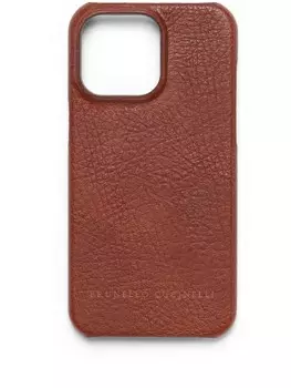 Brunello Cucinelli чехол для iPhone 15 Max, коричневый