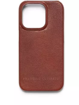 Brunello Cucinelli чехол для iPhone 15 Pro, коричневый