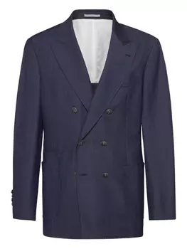Brunello Cucinelli деконструированный пиджак, синий