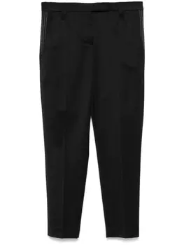 Brunello Cucinelli декорированные брюки, черный