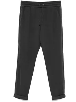Brunello Cucinelli декорированные спортивные брюки, серый