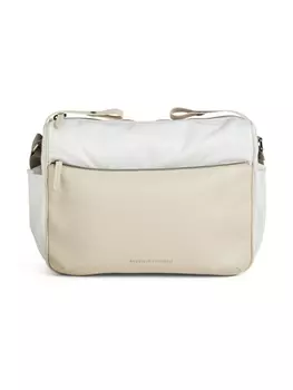 Brunello Cucinelli Детская кожаная сумка для пеленания Brunello Cucinelli Kids, серый