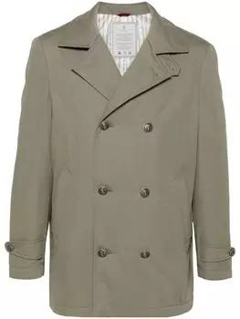 Brunello Cucinelli длинный пуховик, серый