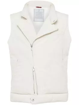 Brunello Cucinelli дутый жилет, белый