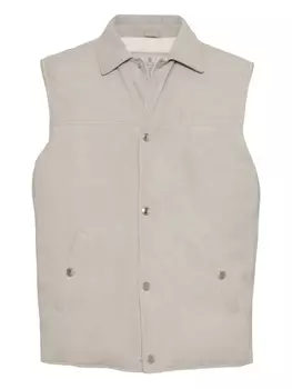 Brunello Cucinelli дутый жилет, нейтральный