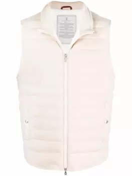 Brunello Cucinelli дутый жилет, нейтральный цвет