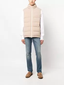 Brunello Cucinelli дутый жилет, нейтральный цвет