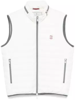 Brunello Cucinelli дутый жилет, нейтральный цвет