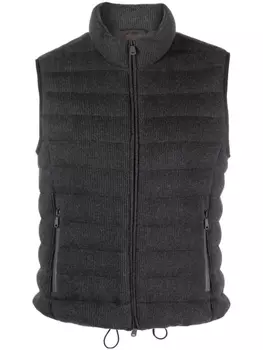 Brunello Cucinelli дутый жилет, серый