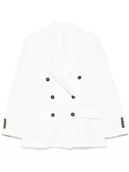 Brunello Cucinelli двубортный блейзер, нейтральный