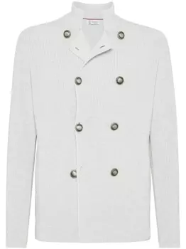 Brunello Cucinelli двубортный кардиган, нейтральный цвет