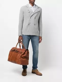 Brunello Cucinelli двубортный кардиган, серый