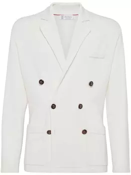 Brunello Cucinelli двубортный кашемировый кардиган, белый
